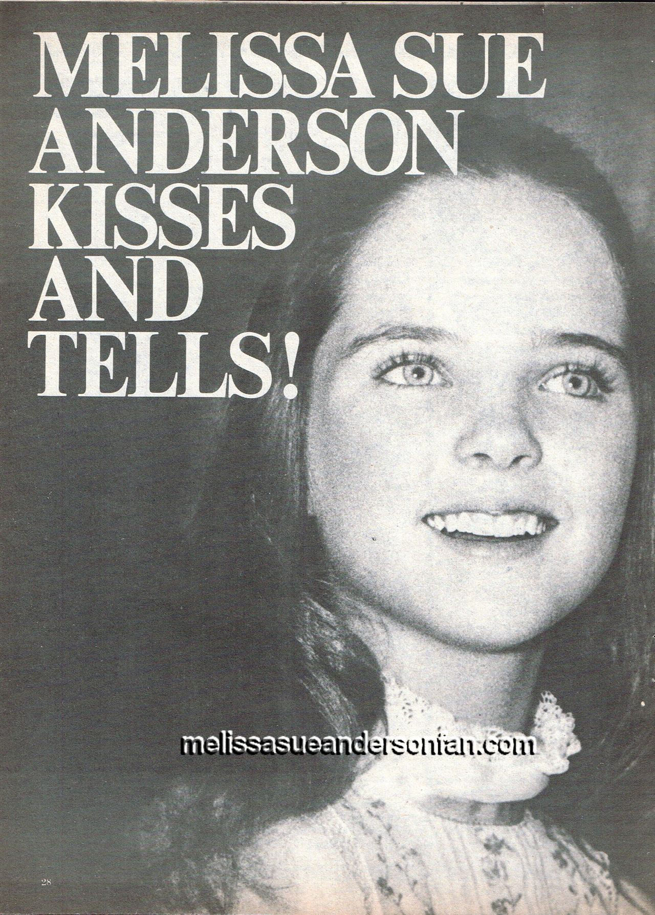 Melissa Sue Anderson kisses and tells!