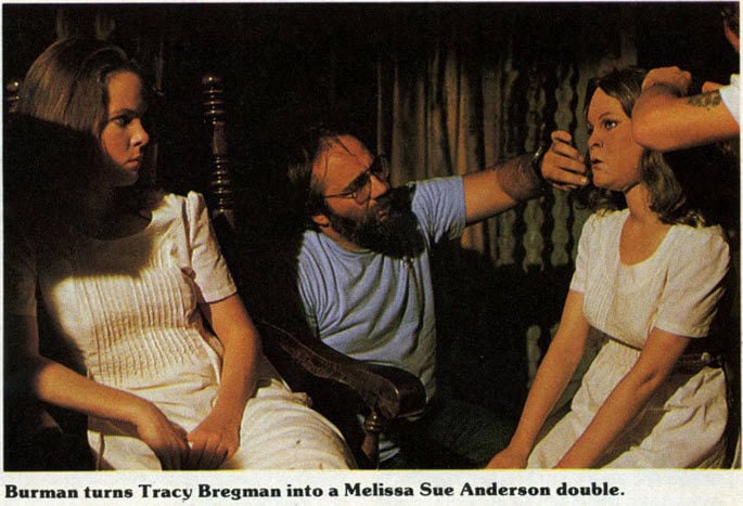 Tracey Bregman and Melissa Sue Anderson behind the scenes, Happy Birthday to Me
