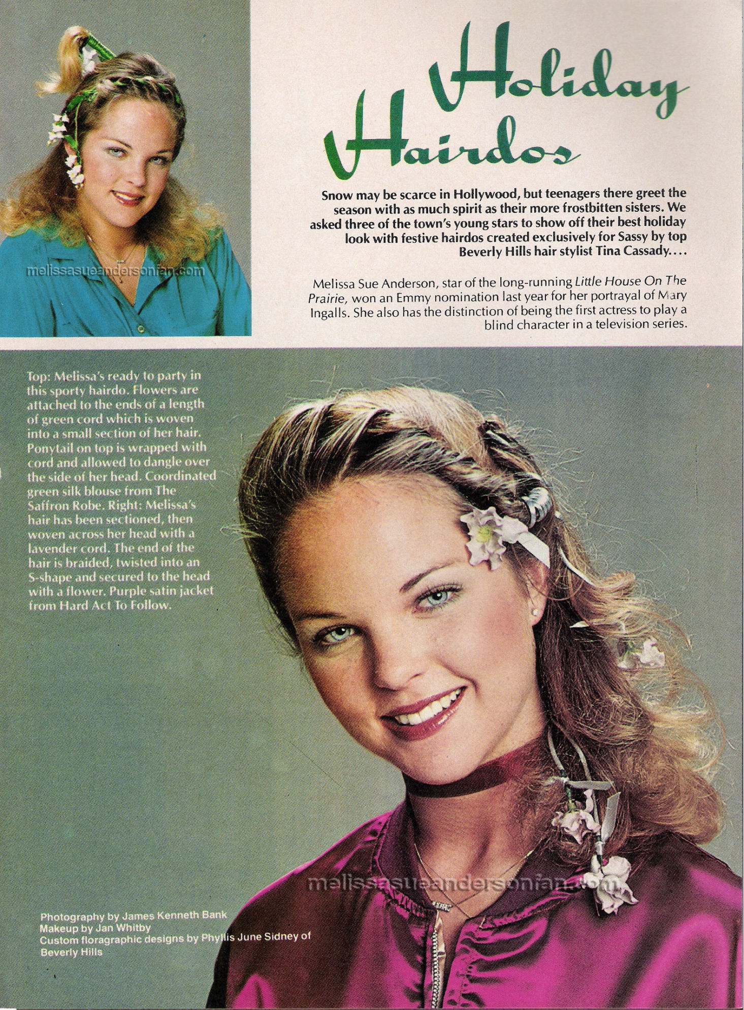 Melissa Sue Anderson in Holiday Hairdos